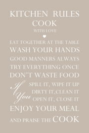 Kitchen rules op canvas