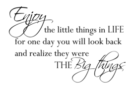 Enjoy the little things op canvas wit
