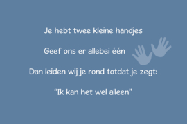 Tekst op canvas donkerblauw