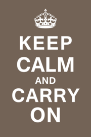 Keep calm and carry on op canvas