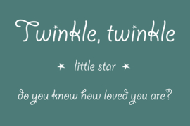 Twinkle twinkle little star op canvas groen