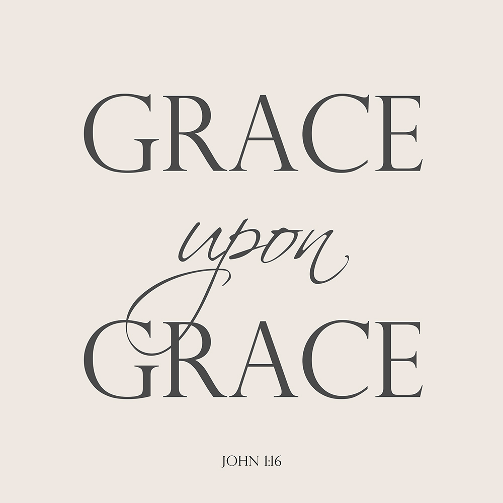 Grace upon grace op canvas