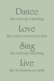 Tekst op canvas lichtgroen