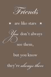 Friends are like stars - Canvas schilderij
