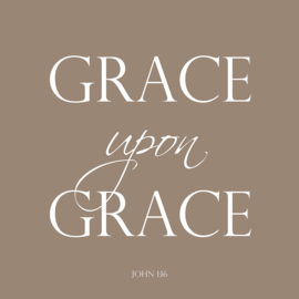 Grace upon grace op canvas