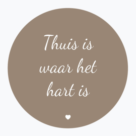 Thuis is waar het hart is - Muurcirkel