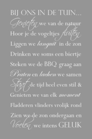 Bij ons in de tuin - Tuinposter