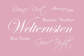 Welterusten op canvas roze