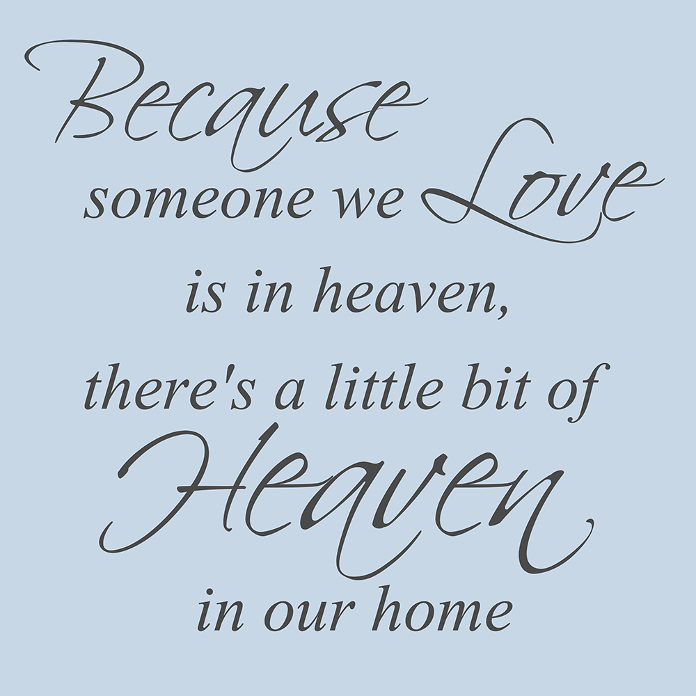 Because someone we love op canvas blauw