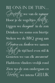 Bij ons in de tuin - Tuinposter