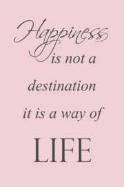 Tekst op canvas lichtroze