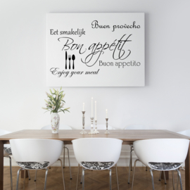 Bon appétit op canvas