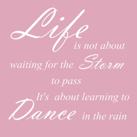 Life is not about op canvas roze