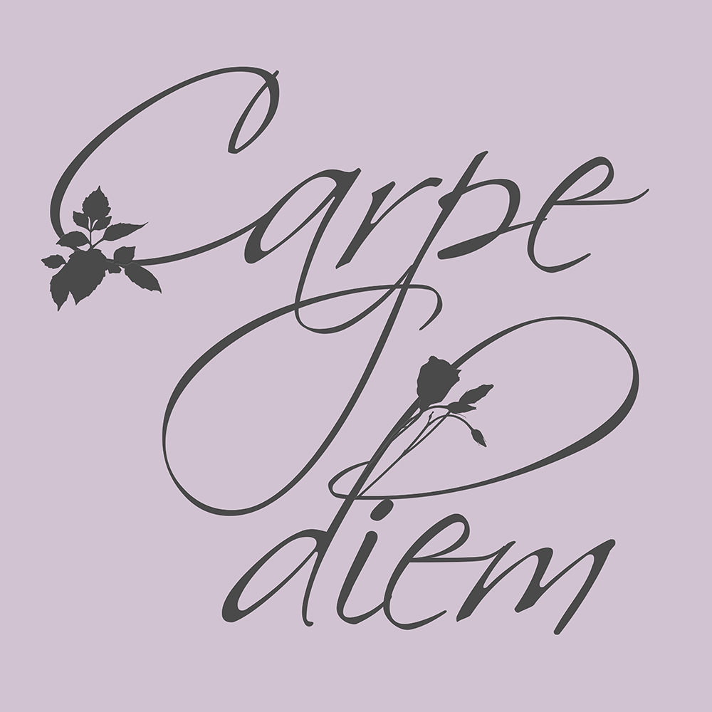 Carpe Diem op canvas paars