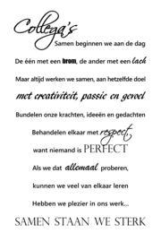 Collega's op canvas wit