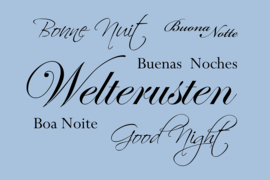 Welterusten op canvas