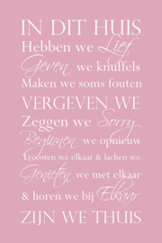 In dit huis op canvas roze