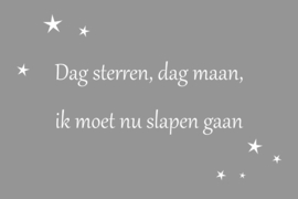 Dag sterren, dag maan op canvas