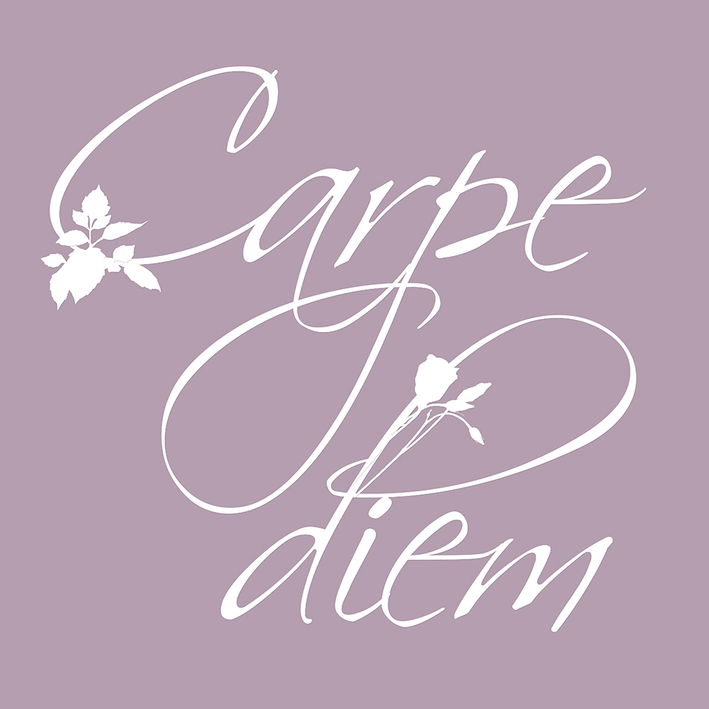 Carpe Diem op canvas paars