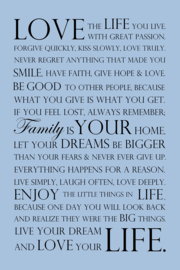 Love your life op canvas
