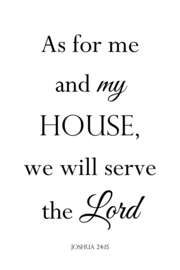 As for me and my house op canvas