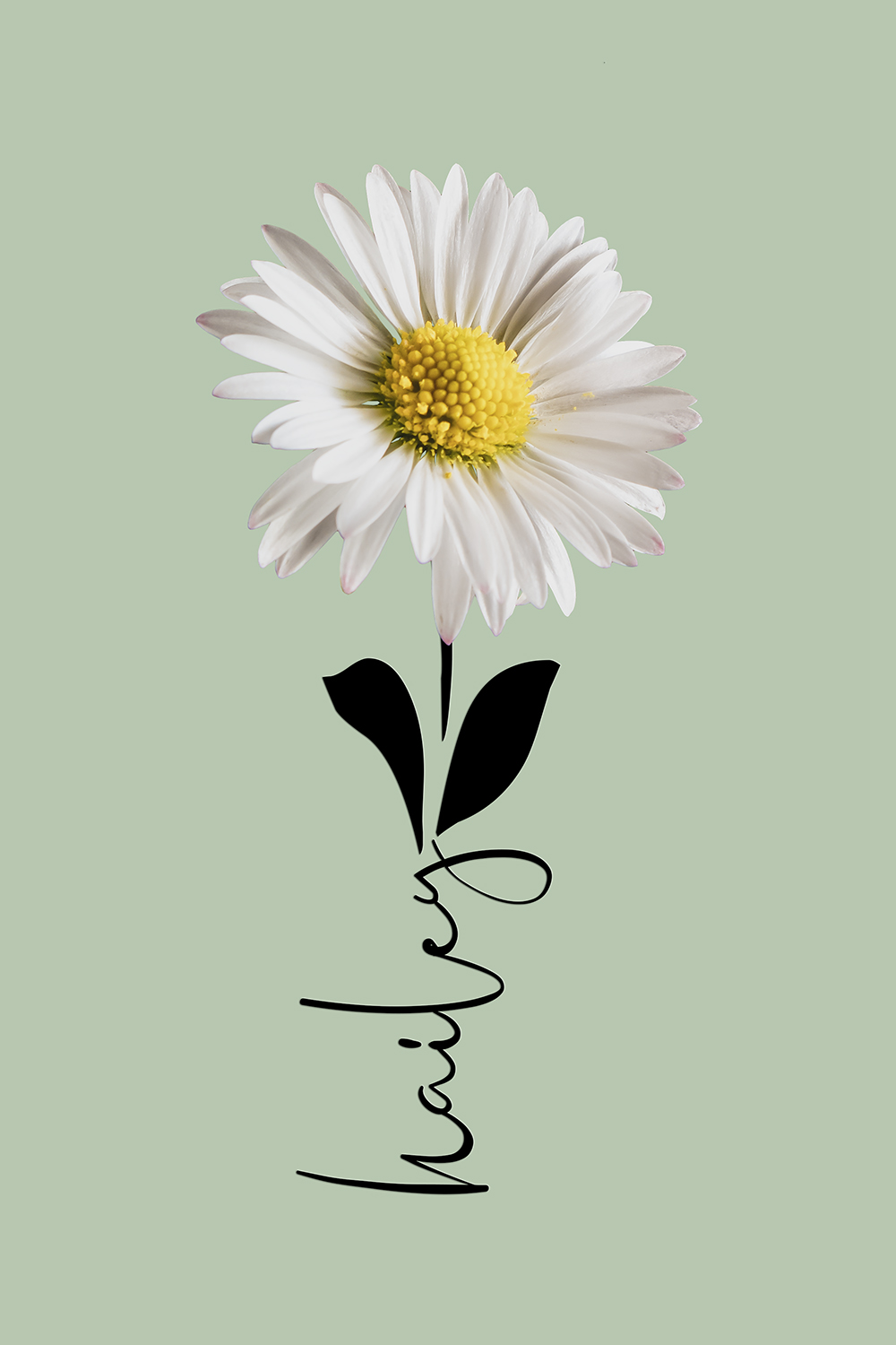 Geboortebloem april op canvas