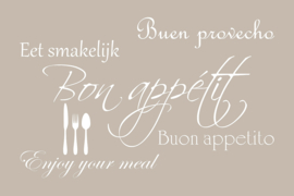 Bon appétit op canvas