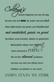 Collega's op canvas groen