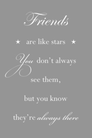 Friends are like stars - Canvas schilderij