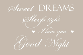 Sweet dreams op canvas