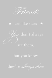 Friends are like stars - Canvas schilderij