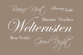 Welterusten op canvas
