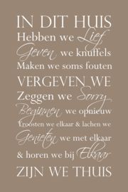 In dit huis op canvas