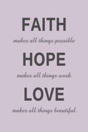 Tekst op canvas lichtpaars