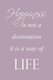 Tekst op canvas paars