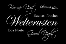 Welterusten op canvas