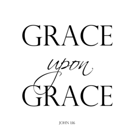 Grace upon grace op canvas