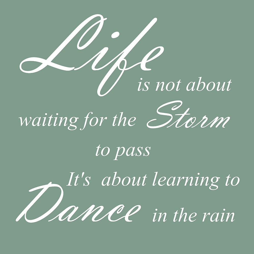 Life is not about op canvas groen