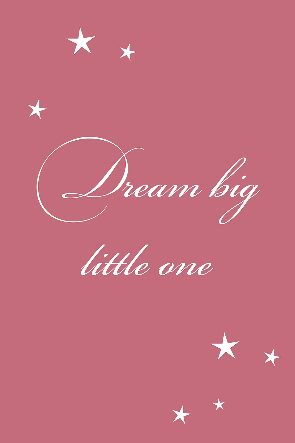 Dream big little one op canvas roze