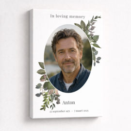 Welkomstbord uitvaart – Botanisch