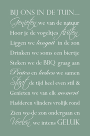 Bij ons in de tuin - Tuinposter