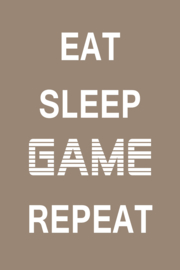 Eat Sleep Game Repeat op canvas