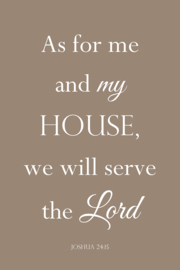 As for me and my house op canvas