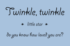 Twinkle twinkle little star op canvas