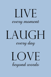 Live laugh love op canvas