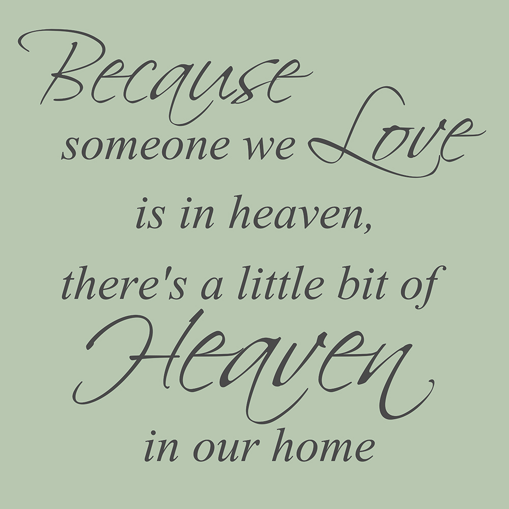 Because someone we love op canvas groen