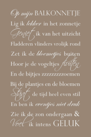 Op mijn balkonnetje - Tuinposter