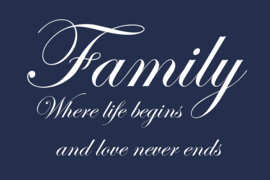 Tekst op canvas nachtblauw