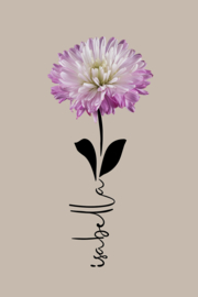Geboortebloem september op canvas