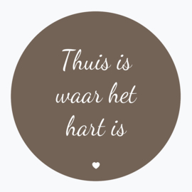 Thuis is waar het hart is - Muurcirkel